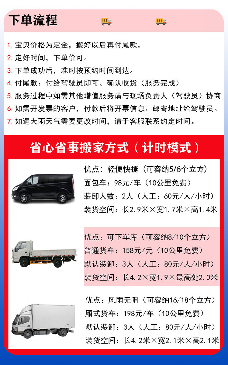 搬家價(jià)格，搬家費(fèi)用